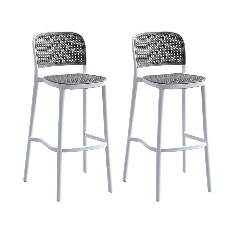 Stackable Bar Stool Plastic Backrest Counter Stool for Living Room
