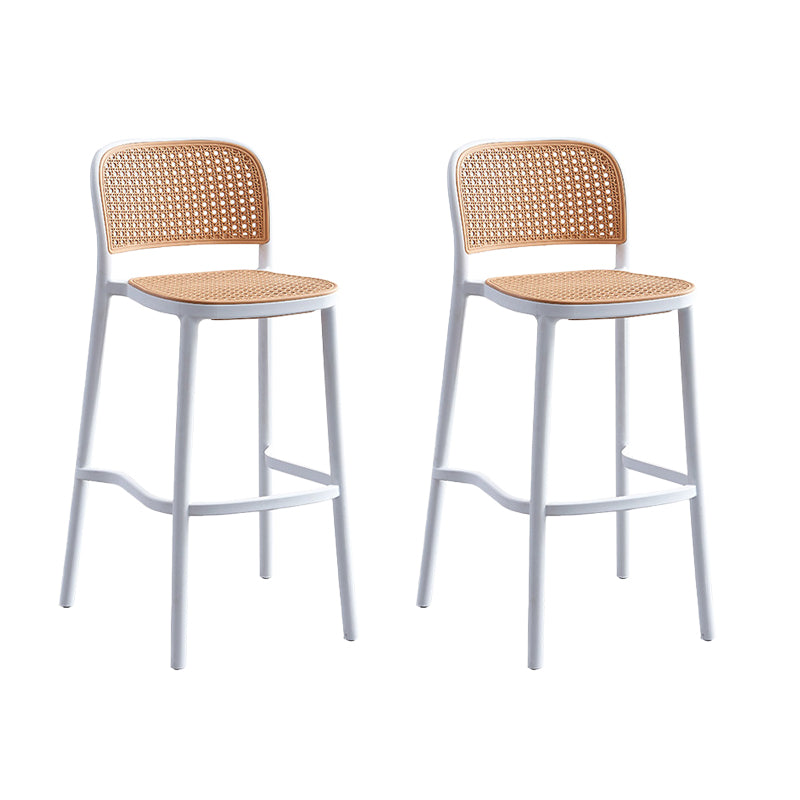 Stackable Bar Stool Plastic Backrest Counter Stool for Living Room