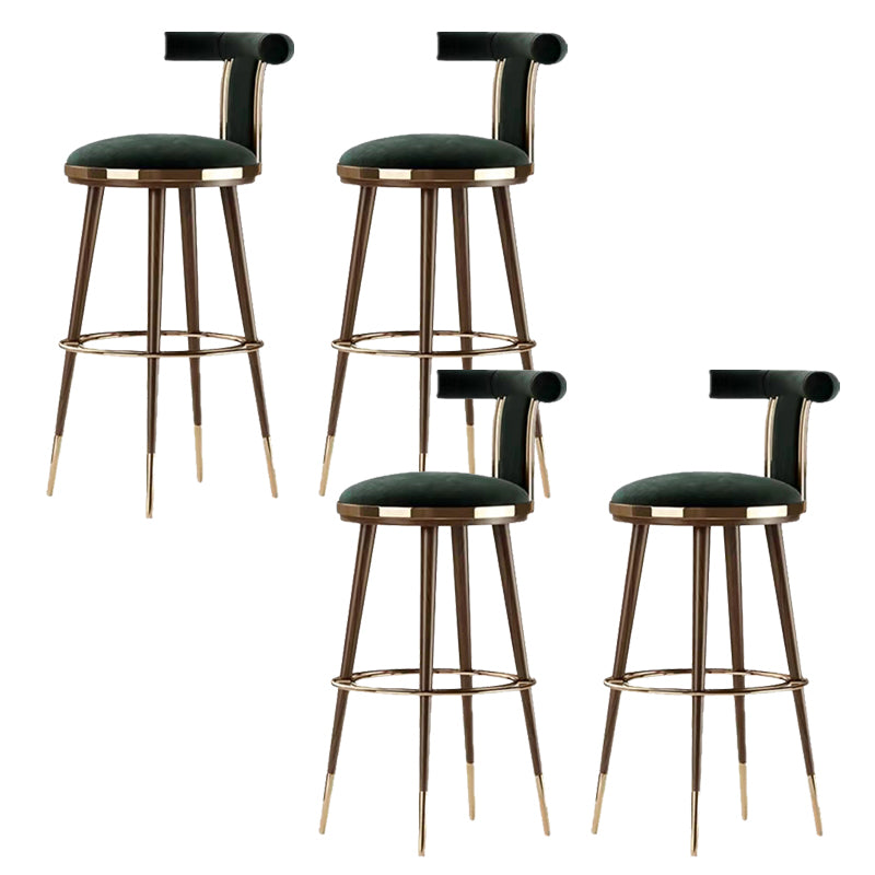 Glam Upholstered Bar Stool Glam Backrest Counter Stool for Bristol