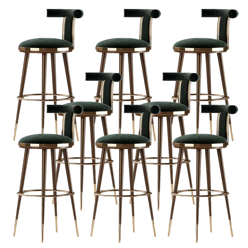 Glam Upholstered Bar Stool Glam Backrest Counter Stool for Bristol