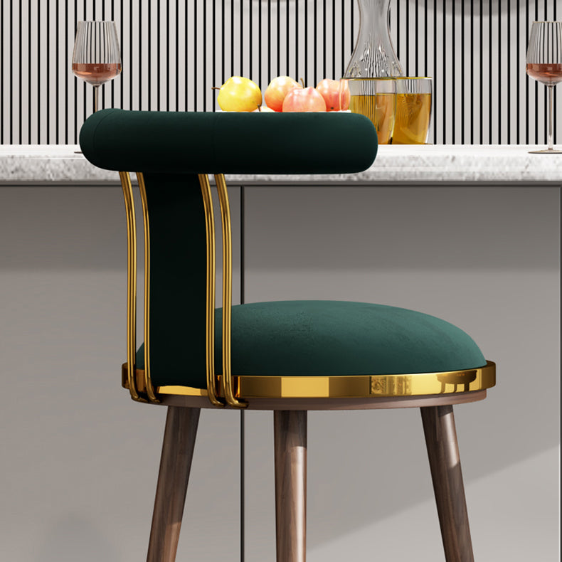 Glam Upholstered Bar Stool Glam Backrest Counter Stool for Bristol