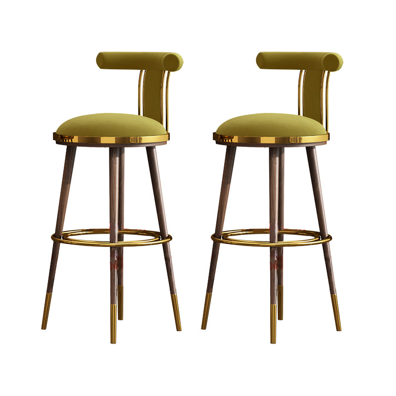Glam Upholstered Bar Stool Glam Backrest Counter Stool for Bristol
