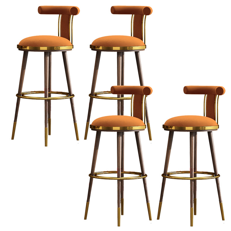Glam Upholstered Bar Stool Glam Backrest Counter Stool for Bristol