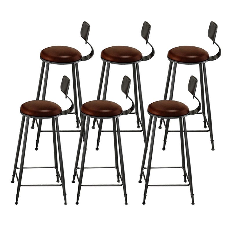 Contemporary Wood Barstools Armless Bar Stool with Metal Legs