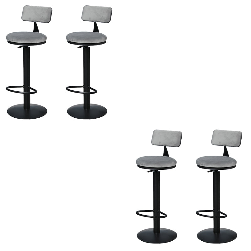 Metal Low Back Barstools Adjustable Height Bar Stools with Swivel