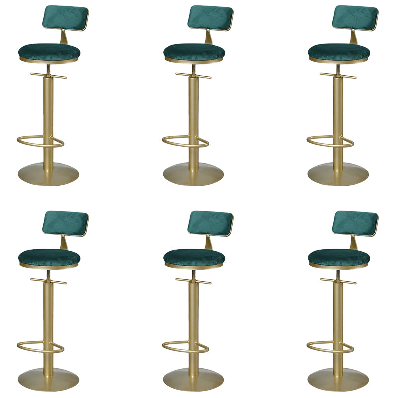 Metal Low Back Barstools Adjustable Height Bar Stools with Swivel