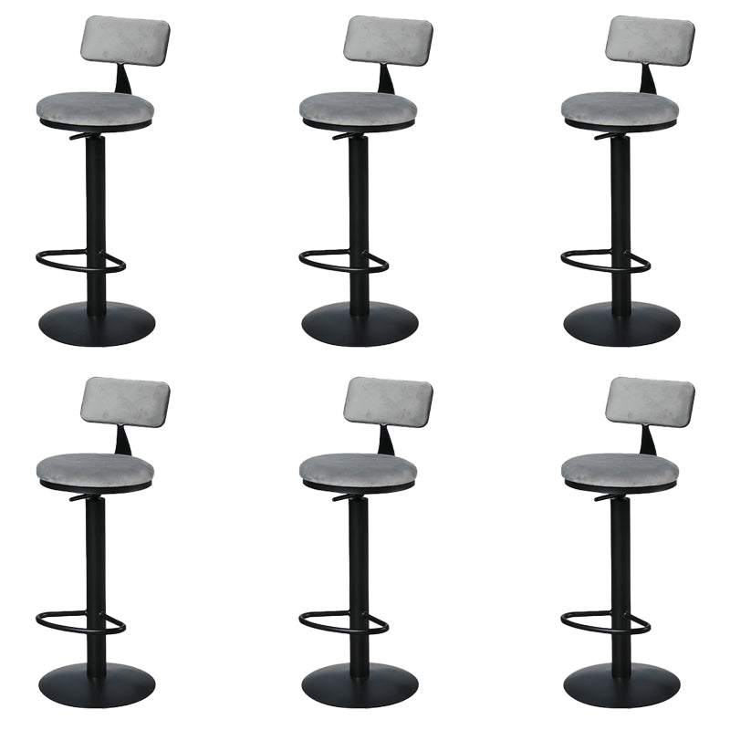 Metal Low Back Barstools Adjustable Height Bar Stools with Swivel