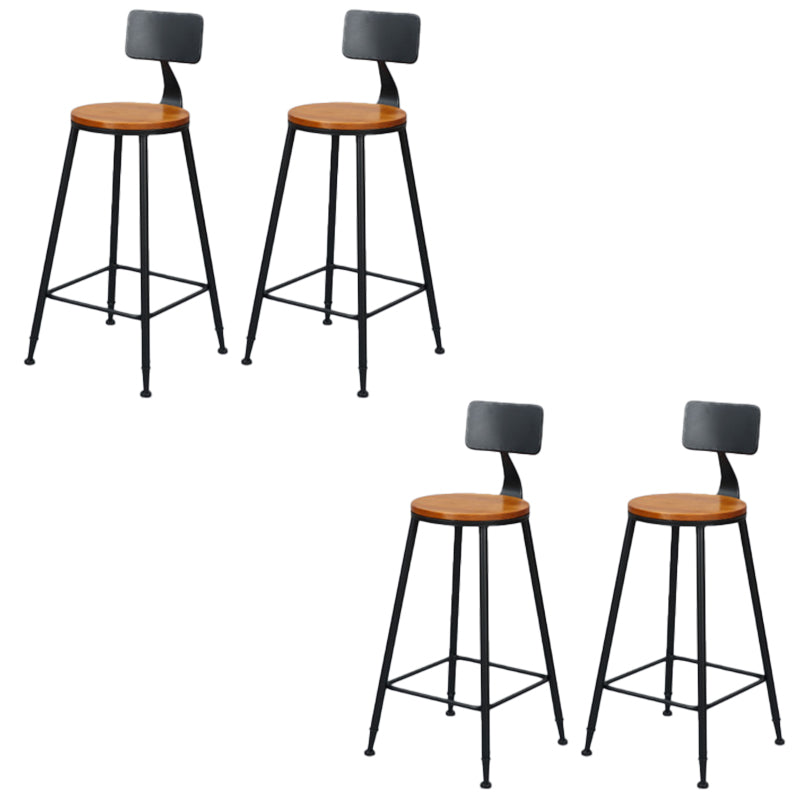 Low Back Dining Stools Contemporary Bar Stools with Metal Base