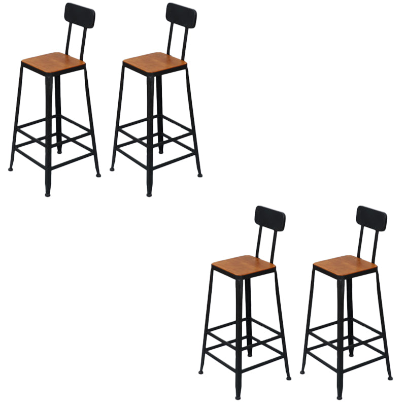 Low Back Dining Stools Contemporary Bar Stools with Metal Base