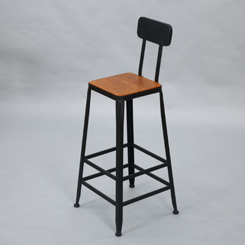 Low Back Dining Stools Contemporary Bar Stools with Metal Base