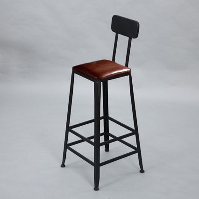 Low Back Dining Stools Contemporary Bar Stools with Metal Base