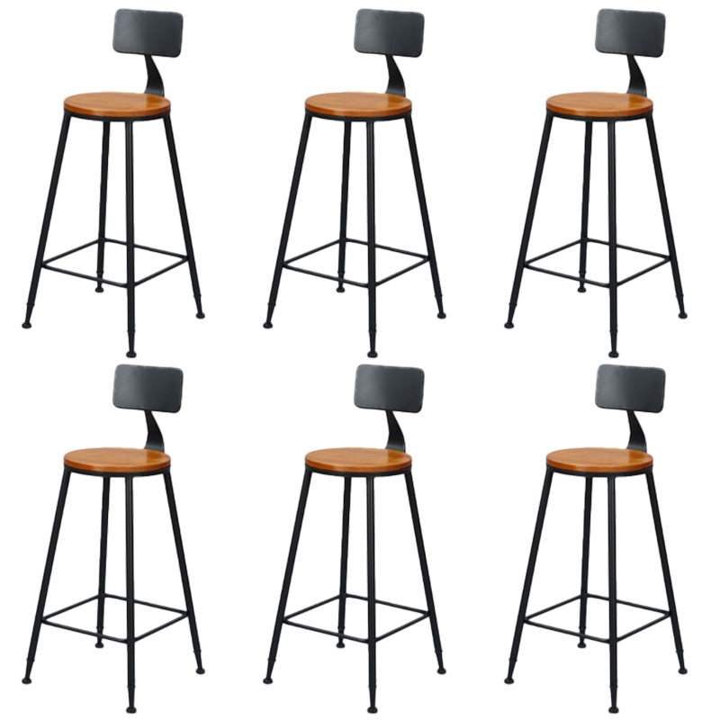 Low Back Dining Stools Contemporary Bar Stools with Metal Base