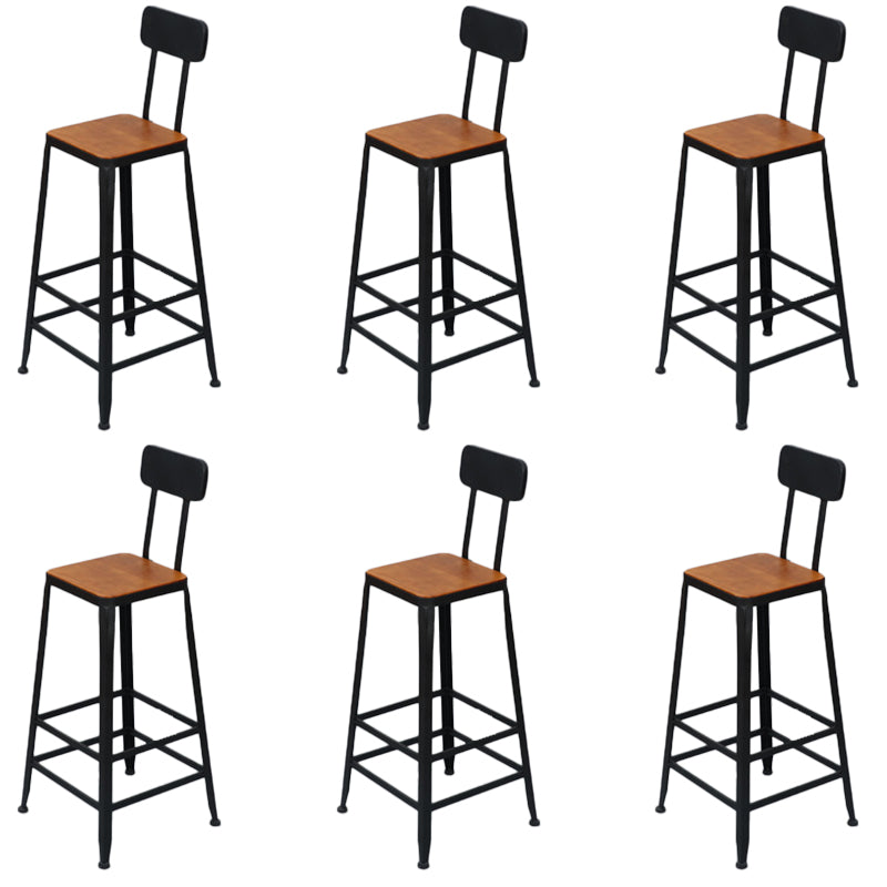 Low Back Dining Stools Contemporary Bar Stools with Metal Base