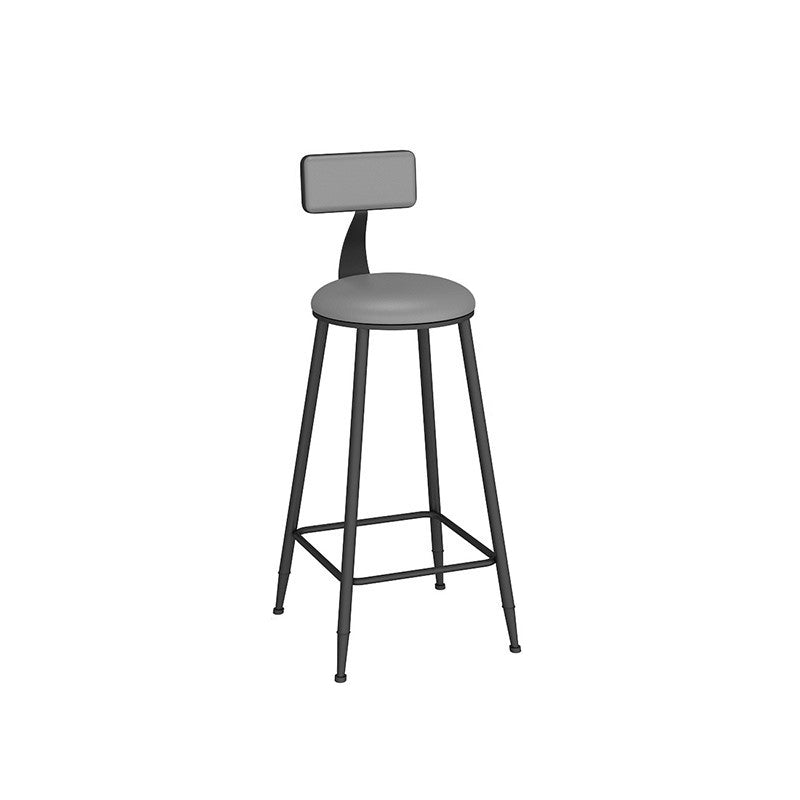 Contemporary Dining Stools Armless Bar Stools with Metal Base