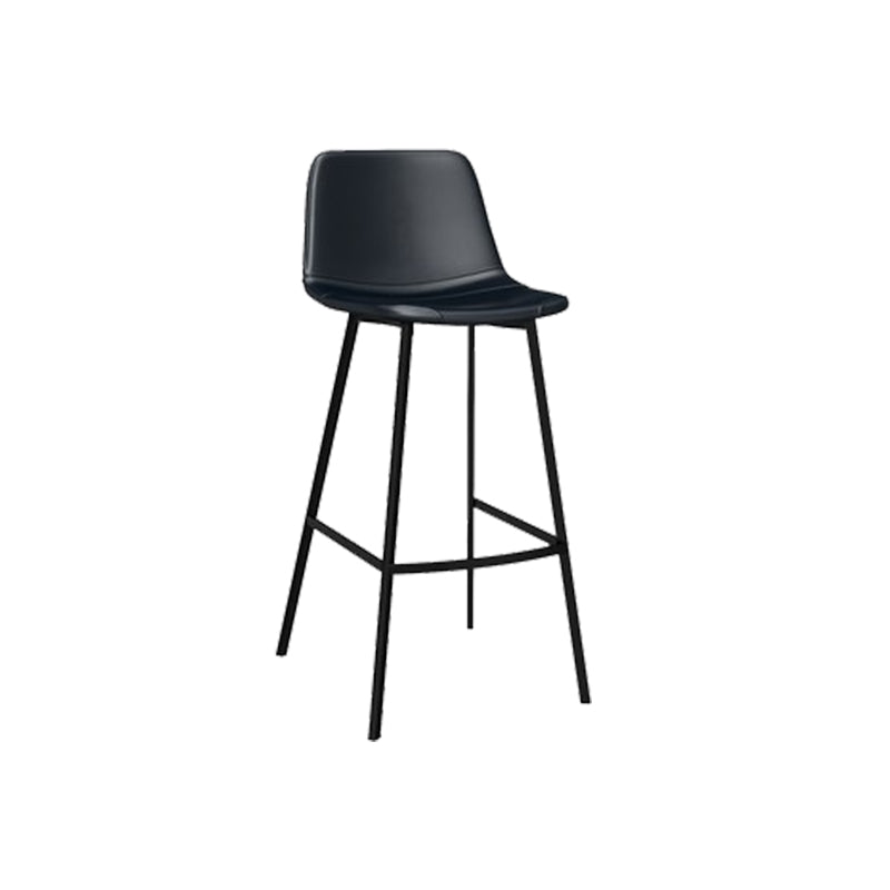 Contemporary Dining Stools Armless Bar Stools with Metal Base