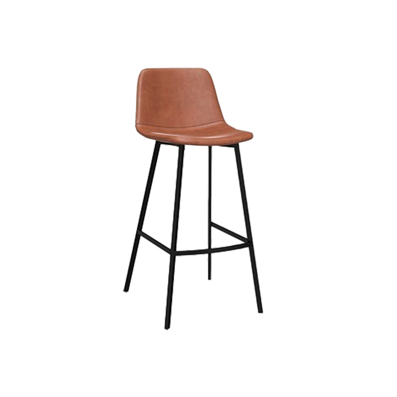 Contemporary Dining Stools Armless Bar Stools with Metal Base