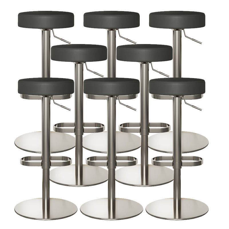 Industrial Leather Bar Stool Backless Counter Stool for Bristol