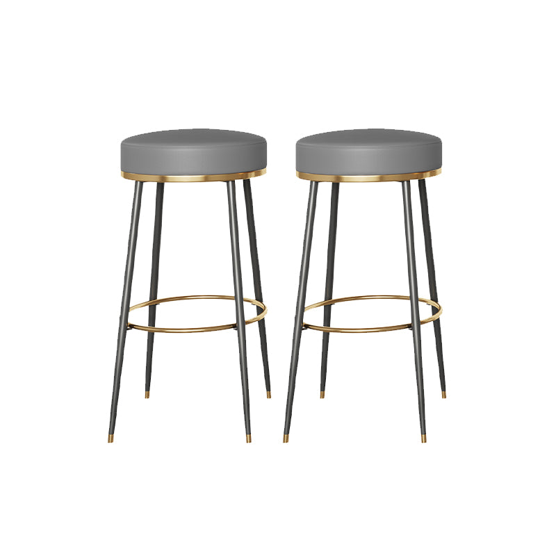 Glam Style Bar Stool Backless Leather Counter Stool for Bristol