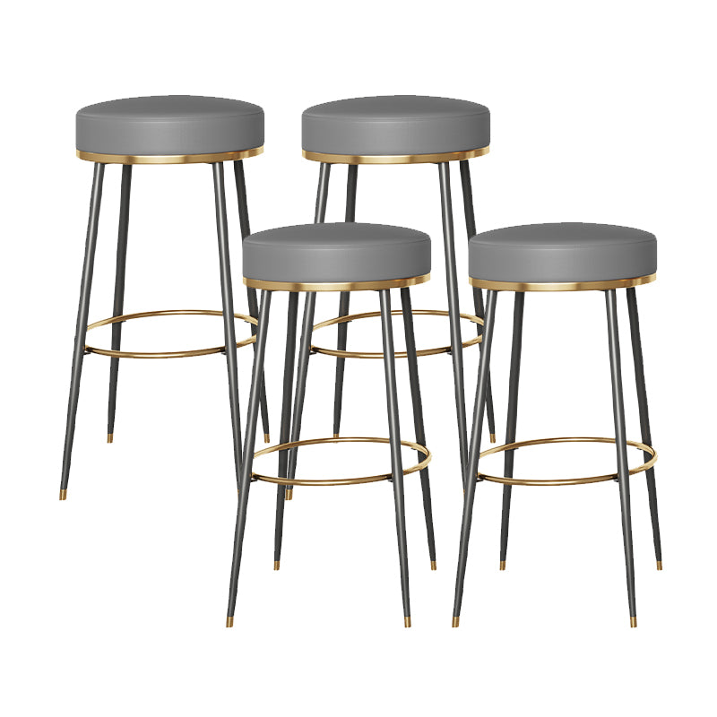 Glam Style Bar Stool Backless Leather Counter Stool for Bristol