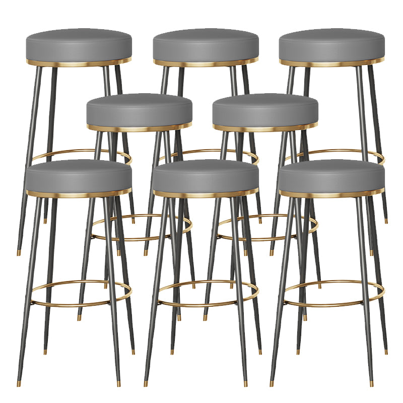 Glam Style Bar Stool Backless Leather Counter Stool for Bristol