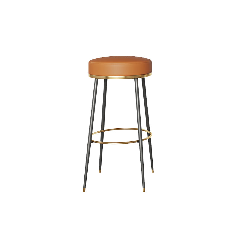 Glam Style Bar Stool Backless Leather Counter Stool for Bristol