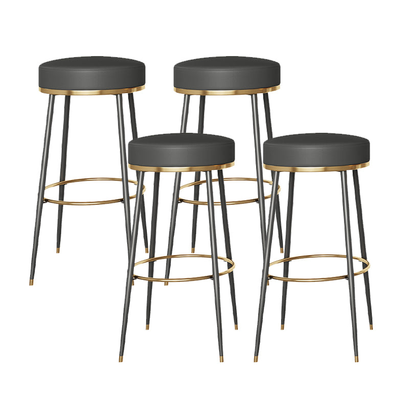 Glam Style Bar Stool Backless Leather Counter Stool for Bristol