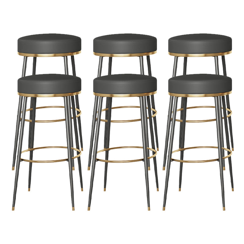 Glam Style Bar Stool Backless Leather Counter Stool for Bristol