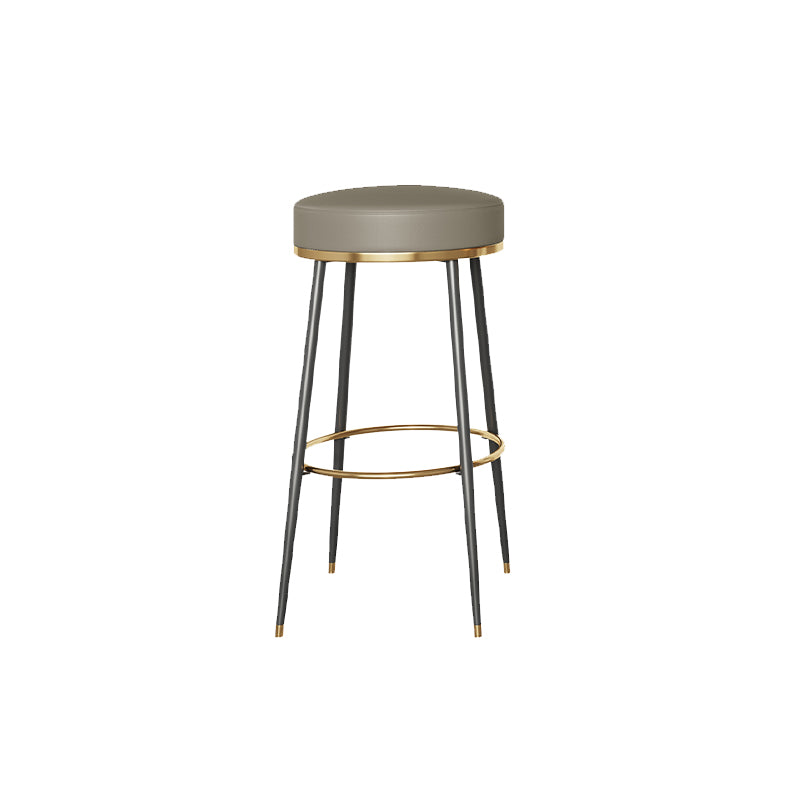 Glam Style Bar Stool Backless Leather Counter Stool for Bristol