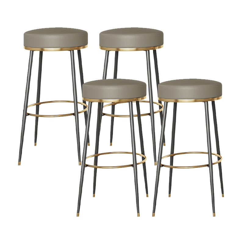Glam Style Bar Stool Backless Leather Counter Stool for Bristol