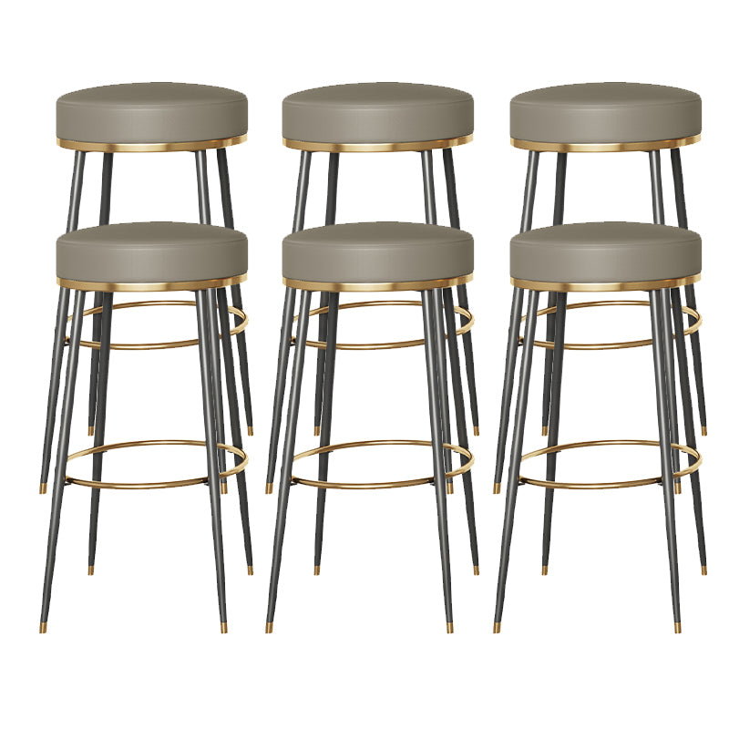 Glam Style Bar Stool Backless Leather Counter Stool for Bristol