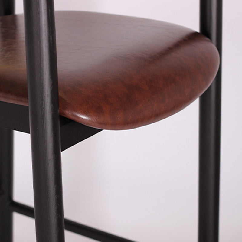 Solid Wood Dining Stools Contemporary Armed Bar Stools with Footrest