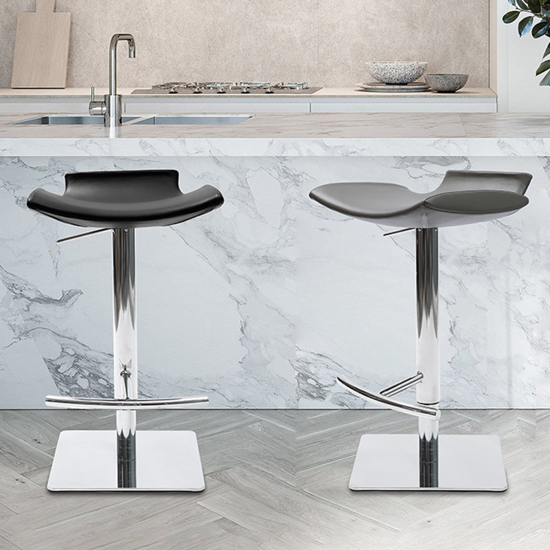 Industrial Style Bar Stool Leather Adjustable Counter Stool for Bristol