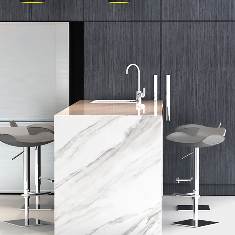 Industrial Style Bar Stool Leather Adjustable Counter Stool for Bristol