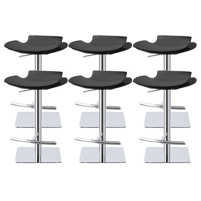 Industrial Style Bar Stool Leather Adjustable Counter Stool for Bristol