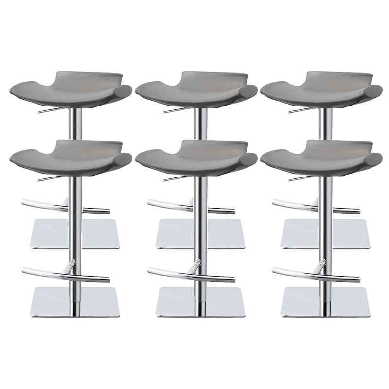 Industrial Style Bar Stool Leather Adjustable Counter Stool for Bristol