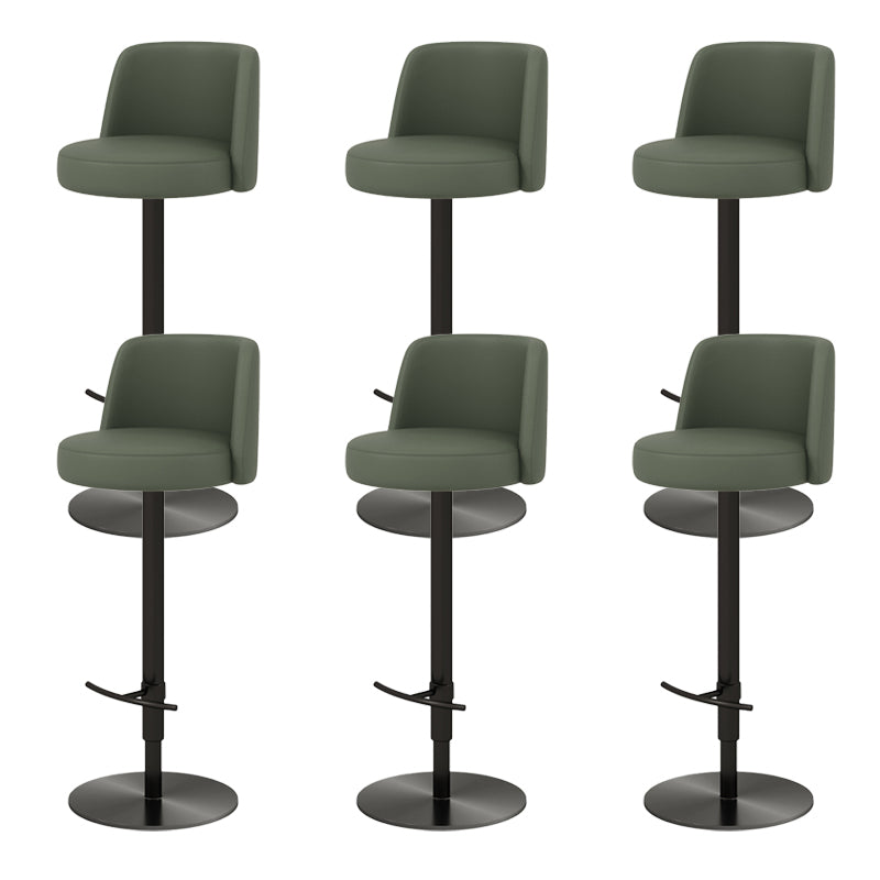 Adjustable Swivel Bar Stool Leather Backrest Counter Stool for Bristol