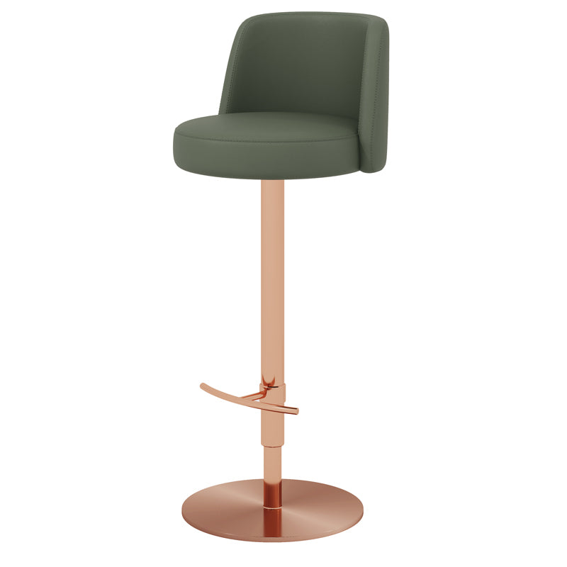 Adjustable Swivel Bar Stool Leather Backrest Counter Stool for Bristol