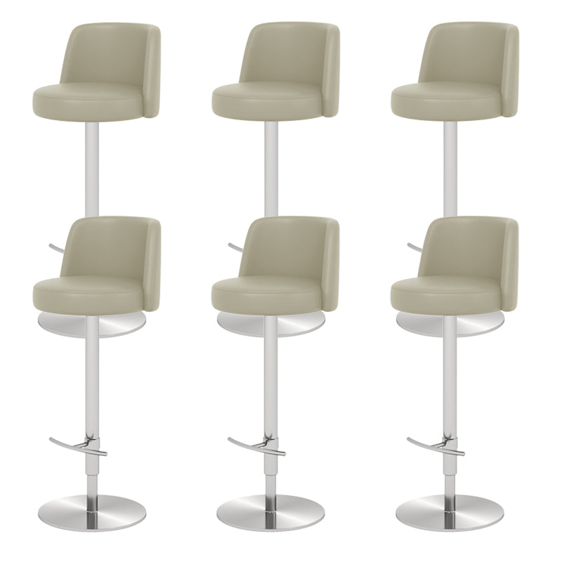 Adjustable Swivel Bar Stool Leather Backrest Counter Stool for Bristol