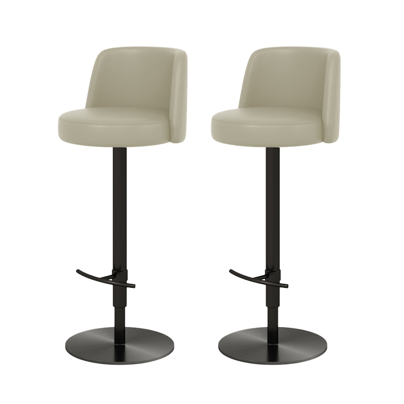 Adjustable Swivel Bar Stool Leather Backrest Counter Stool for Bristol