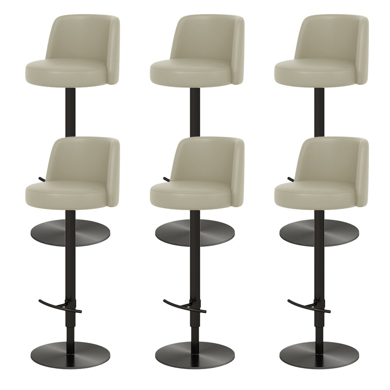 Adjustable Swivel Bar Stool Leather Backrest Counter Stool for Bristol