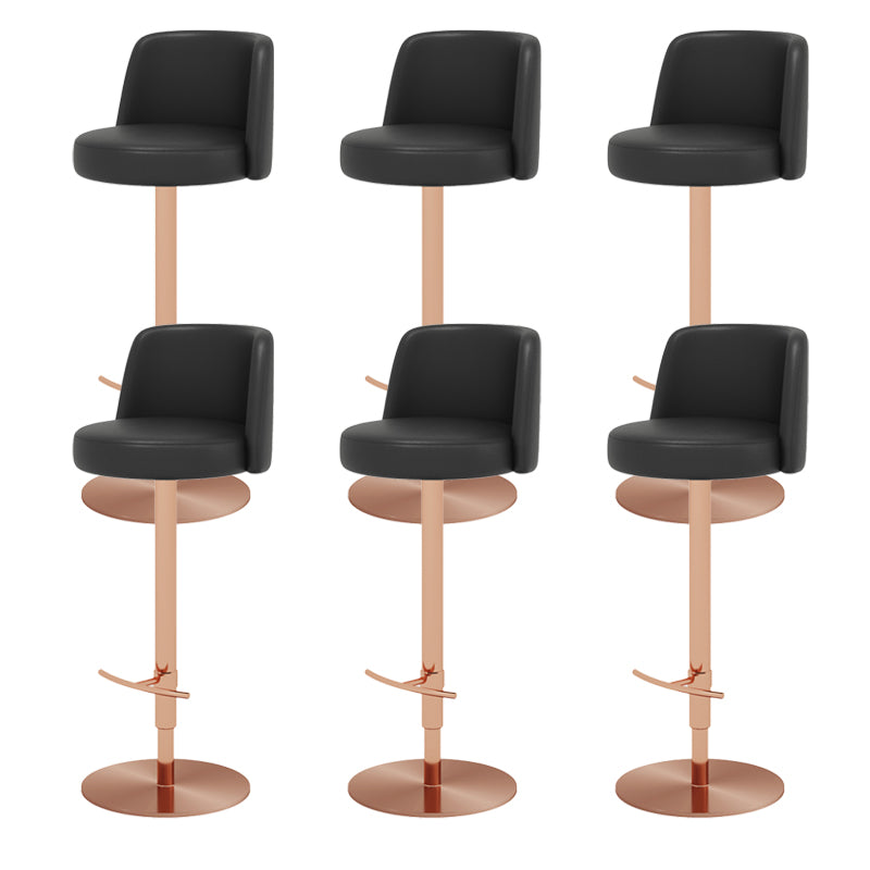 Adjustable Swivel Bar Stool Leather Backrest Counter Stool for Bristol