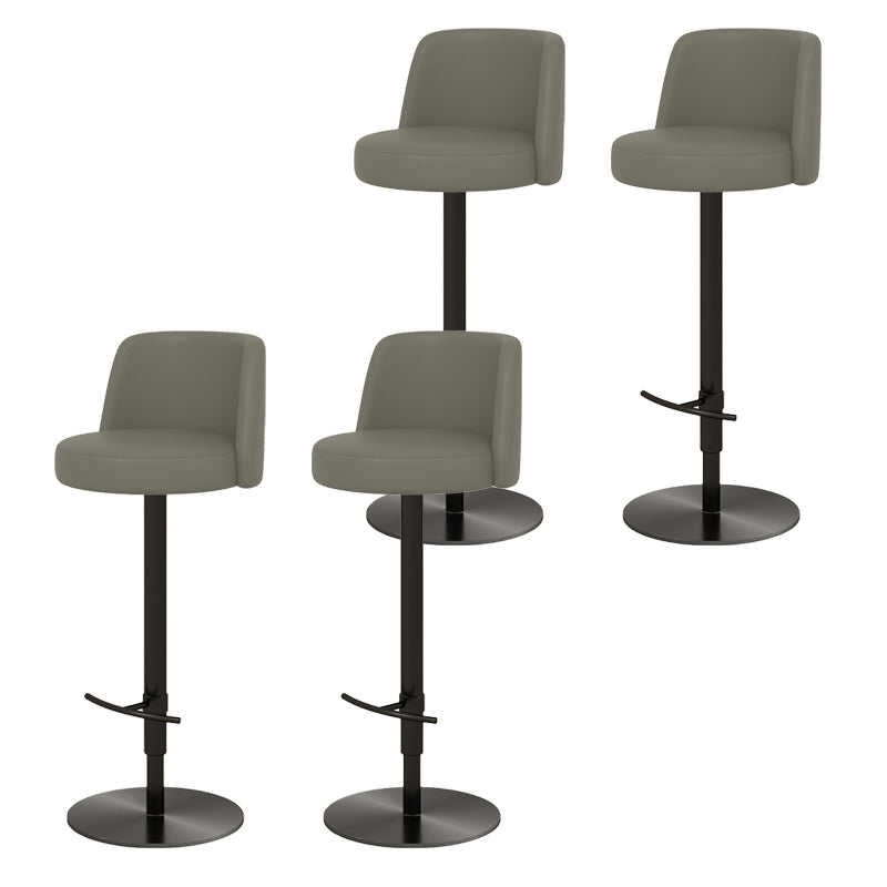 Adjustable Swivel Bar Stool Leather Backrest Counter Stool for Bristol