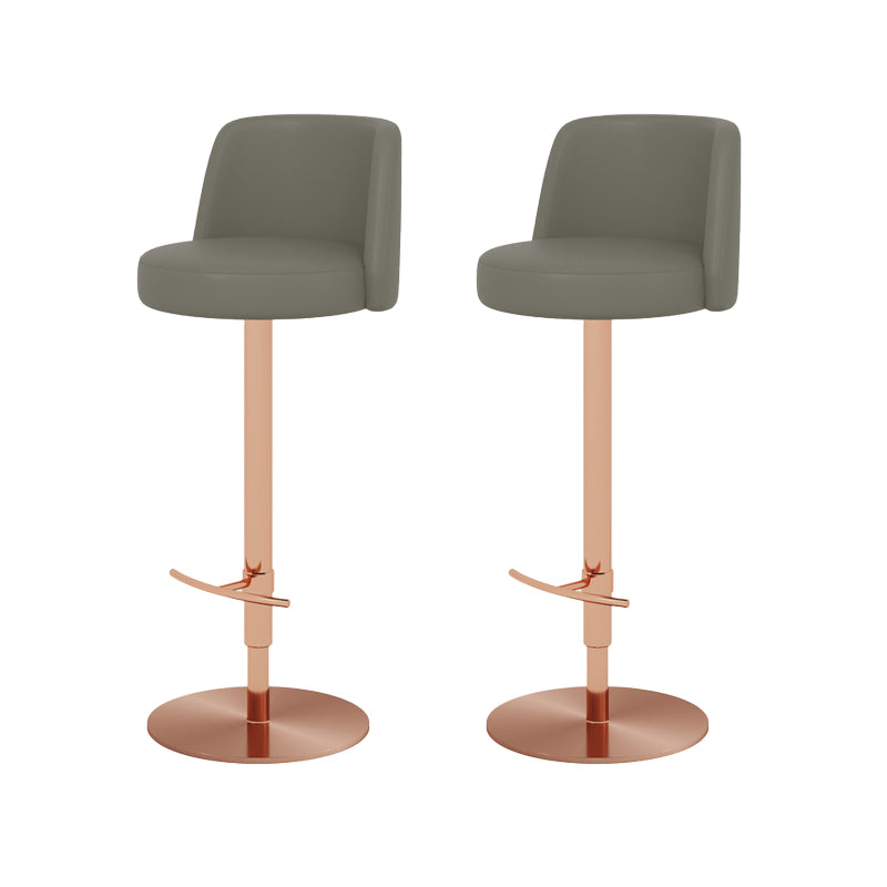 Adjustable Swivel Bar Stool Leather Backrest Counter Stool for Bristol