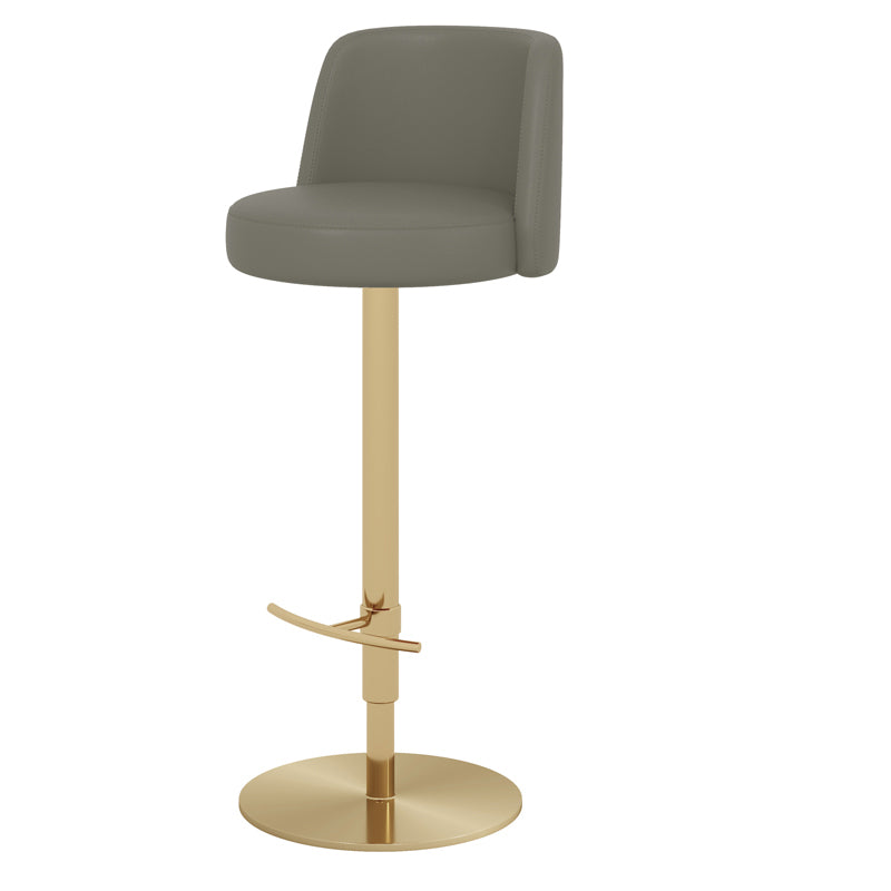 Adjustable Swivel Bar Stool Leather Backrest Counter Stool for Bristol