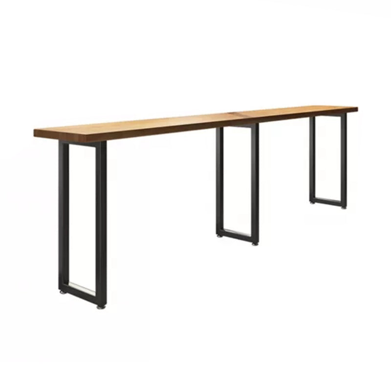 Modern Bar Table Set 1/7 Pieces Solid Wood Rectangle Bar table with Backless Stools