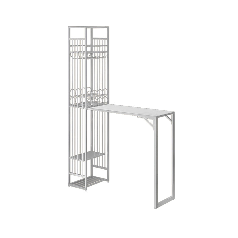 Modern Style Bar Table Set 1/2 Pieces Rectangle Bar Table with Upholstered Stool