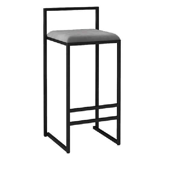 Metal Armless Dining Stools Contemporary Bar Stools with Cushion