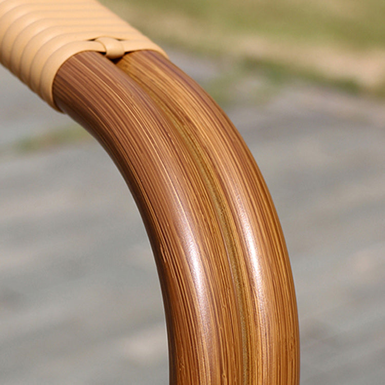 Tropical Beige Armchair/Side Chair with Fabric Back and Aluminum Base