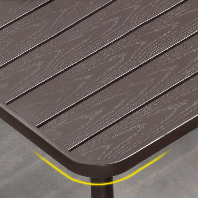 Industrial Dining Chairs in Brown with Steel Base and Plastic Back