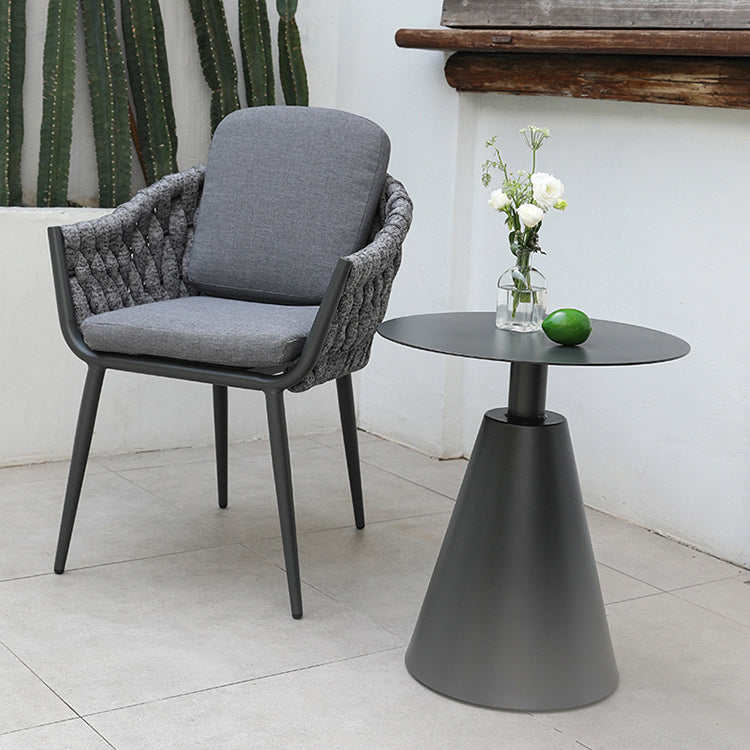 Contemporary Outdoors Dining Chairs with Removable Water Repellent Finish Cushion